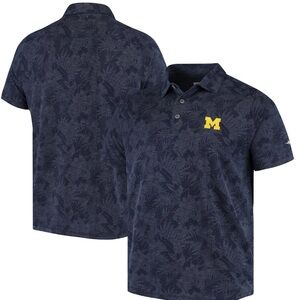Tommy‎ Bahama Navy Michigan Wolverines Palmetto Palms Polo